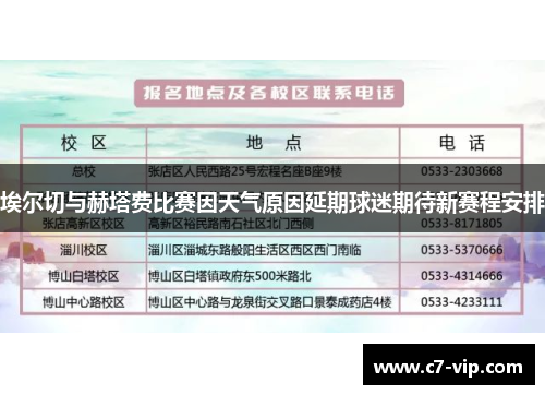 埃尔切与赫塔费比赛因天气原因延期球迷期待新赛程安排 埃尔切与赫塔费比赛因天气原因延期球迷期待新赛程安排